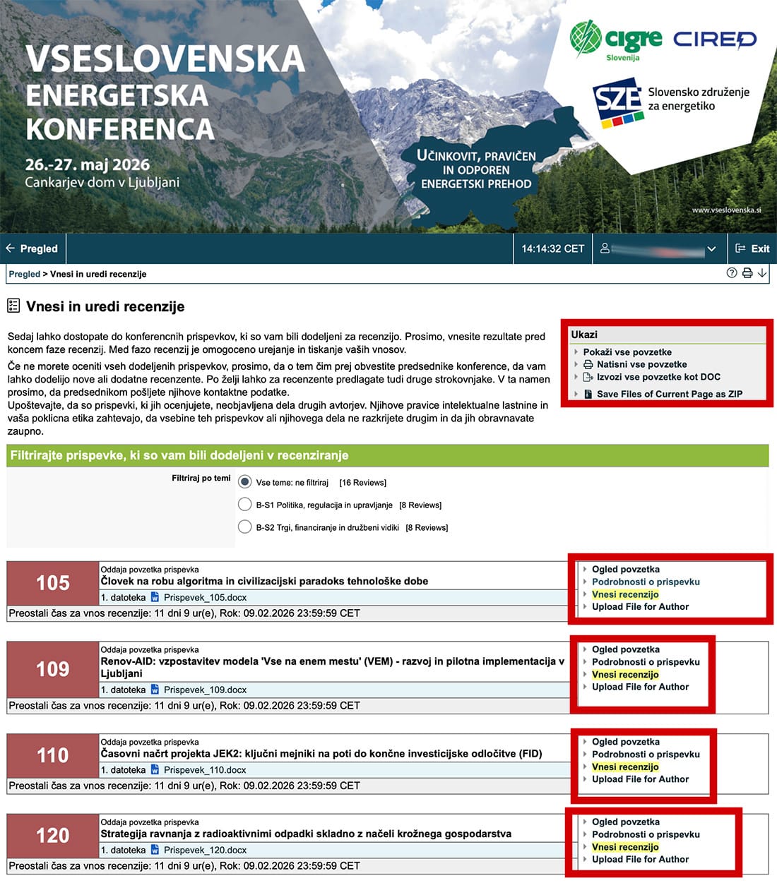 Conftool – Navodila recenzentom Conftool - Navodila recenzentom