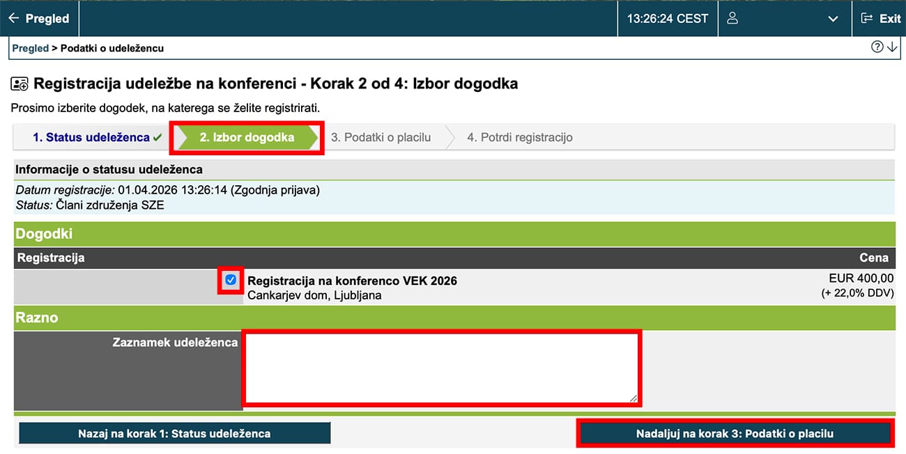 Conftool – Navodila za registracijo Conftool - Navodila za registracijo